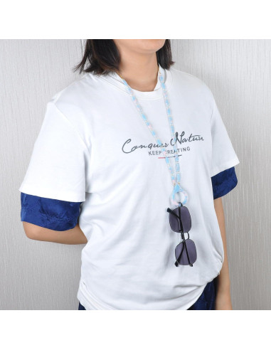 Cadena de Gafas de Sol Acero Inoxidable Dorado 75cm Mujeres