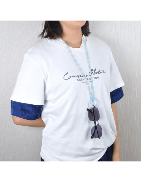 Cadena de Gafas de Sol Acero Inoxidable Dorado 75cm Mujeres