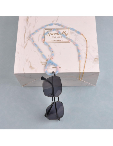 Cadena de Gafas de Sol Acero Inoxidable Dorado 75cm Mujeres