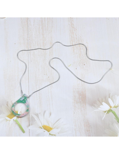 Cadena de Gafas de Sol Acero Inoxidable Verde YJGQ-001