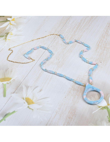 Cadena de Gafas de Sol Acero Inoxidable Dorado 75cm Mujeres