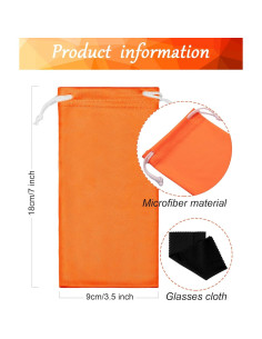 Flutesan 40 Fundas Microfibra para Gafas de Sol + 2 Paños 2