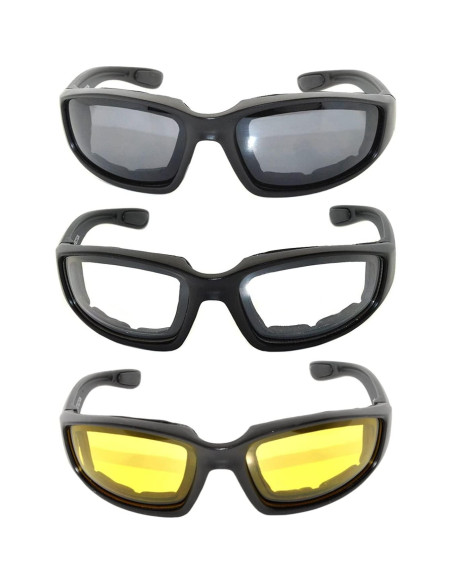 Juego de 3 gafas de sol para motocicleta UV400 - Unisex