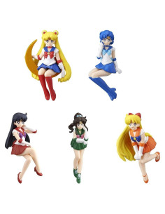 Figura de Escritorio Sailor Moon Conjunto de 5 Bandai 18.9x14.9cm