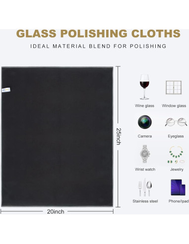 Paños de Microfibra SINLAND 4 Piezas 63.5x50.8cm Negro