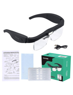 Lupa de Cabeza YOCTOSUN con Luz LED y 5 Lentes Intercambiables