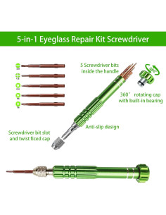 Kit de Reparación de Gafas Tasainu 5 en 1 Verde 2