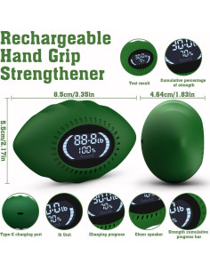 Fortalecedor de Agarre Digital DIOTUSS hasta 100kg Verde 2