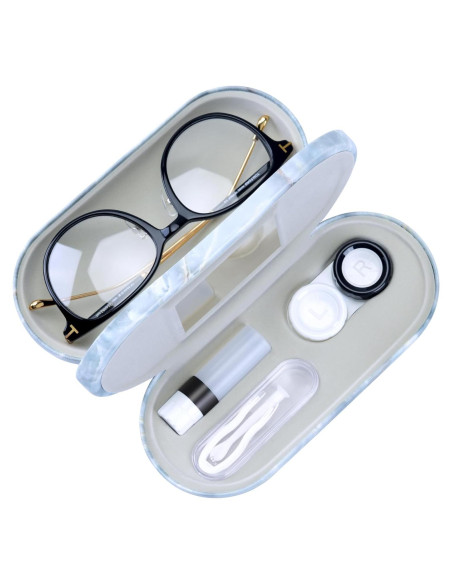 Estuche 2 en 1 Muf para Lentes y Gafas, Mármol Verde