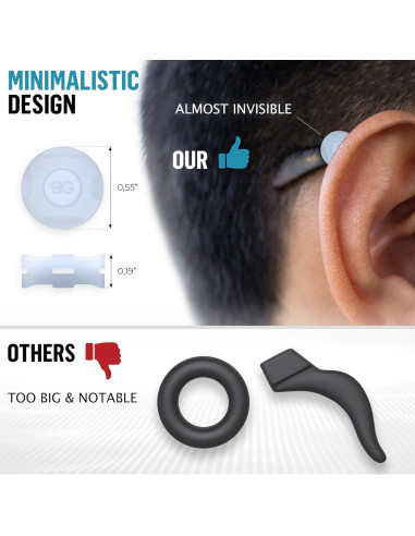 Agarre para Gafas SIGONNA - Silicona Antideslizante - 12 Pares