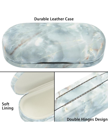 Estuche 2 en 1 Muf para Lentes y Gafas, Mármol Verde