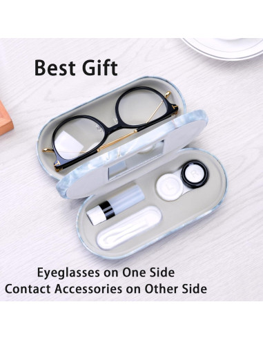 Estuche 2 en 1 Muf para Lentes y Gafas, Mármol Verde