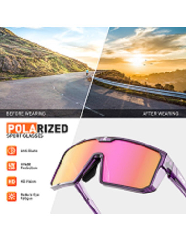 Gafas de Ciclismo KAPVOE Polarizadas UV400 para Deportes