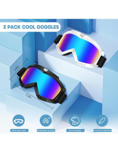 Gafas de Moto Lievermo 2 Pack - Protección UV, Ajustables 2