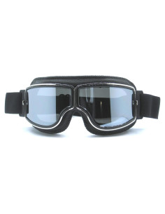 Gafas de Motocicleta CRG Sports Vintage con Lente Plateado