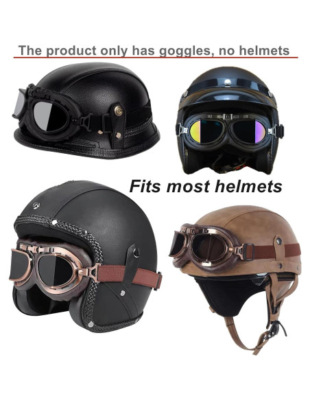 Gafas de Motocicleta Vintage LJDJ - 2 Paquetes Unisex