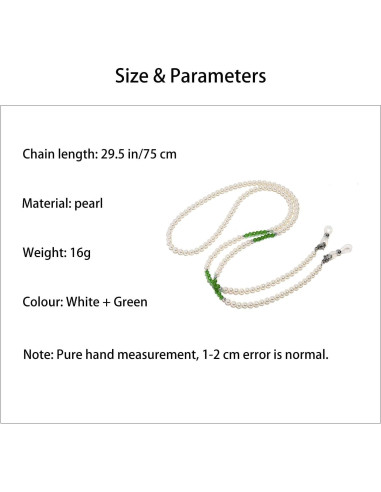 Cadena de Gafas BILIONE de Perlas 79 cm Ajustable