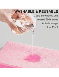 Paño de Limpieza iGeyzoe 100 PCS Suede 15x18 cm Rosa 2