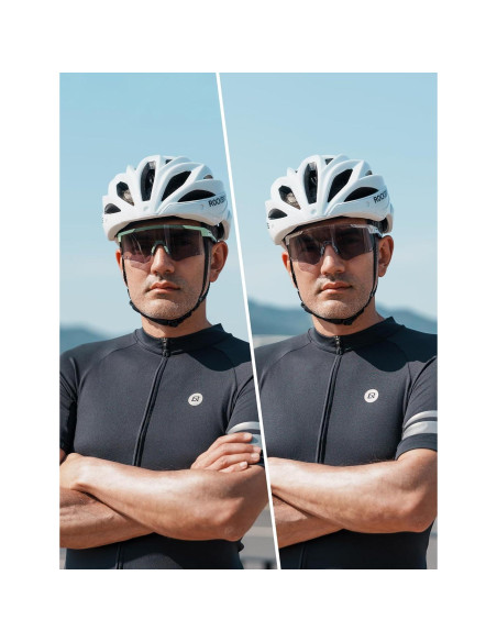 Gafas de Ciclismo ROCKBROS Photochromic UV Anti-vaho Verde