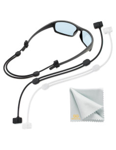 Correa de Gafas SIGONNA Ajustable Silicona Negro Claro 38 cm