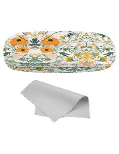 Estuche Duro para Gafas con Paño de Limpieza - Naranja