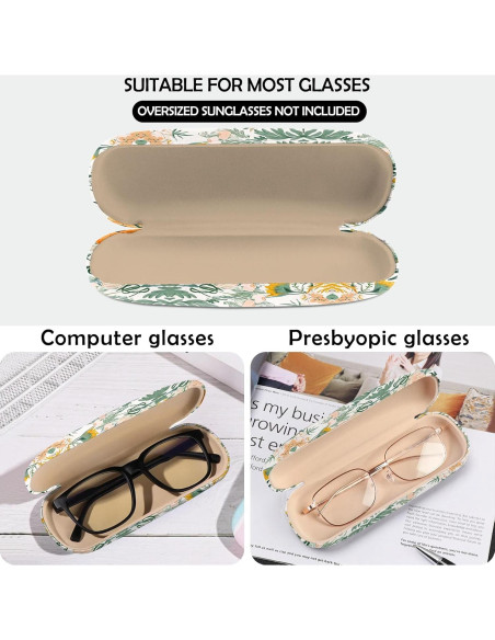 Estuche Duro para Gafas con Paño de Limpieza - Naranja