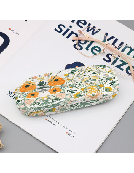 Estuche Duro para Gafas con Paño de Limpieza - Naranja