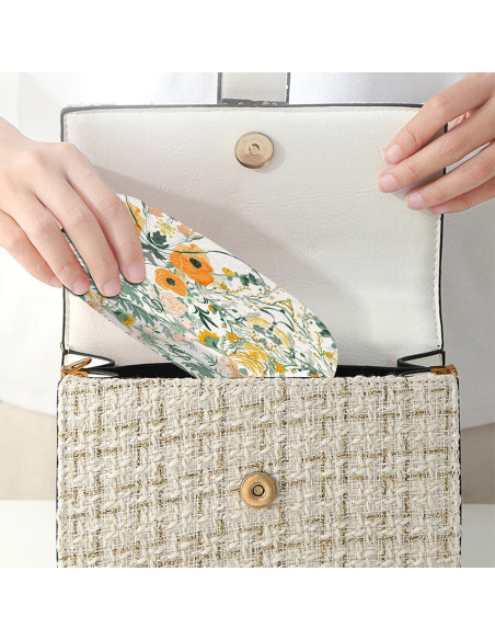 Estuche Duro para Gafas con Paño de Limpieza - Naranja