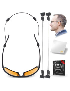 Correa de Gafas SIGONNA Ajustable 40,64 cm 2 Piezas Negra