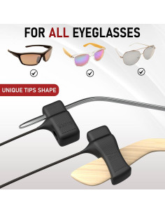 Correa de Gafas SIGONNA Ajustable 40,64 cm 2 Piezas Negra 2