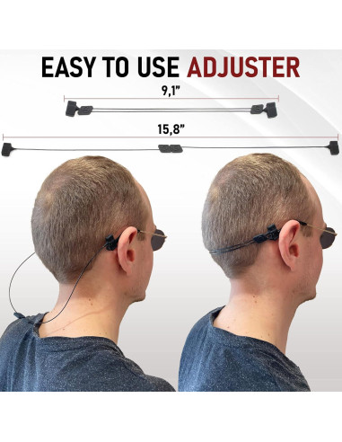 Correa de Gafas SIGONNA Ajustable 40,64 cm 2 Piezas Negra