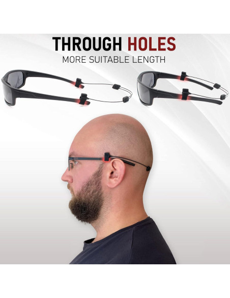 Correa de Gafas SIGONNA Ajustable 40,64 cm 2 Piezas Negra