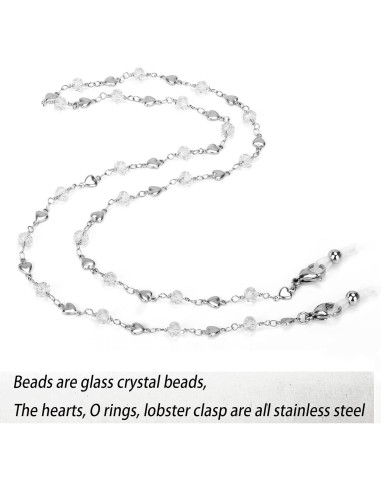 Cadena de Gafas de Acero Inoxidable Hecha a Mano 75 cm