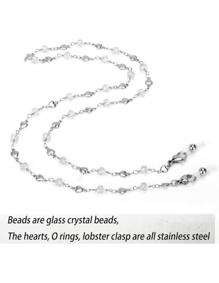 Cadena de Gafas de Acero Inoxidable Hecha a Mano 75 cm