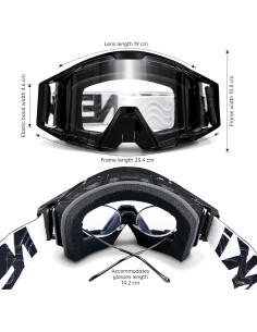 Gafas de Motocross con Cubierta para Nariz - MX ATV Adultos 2