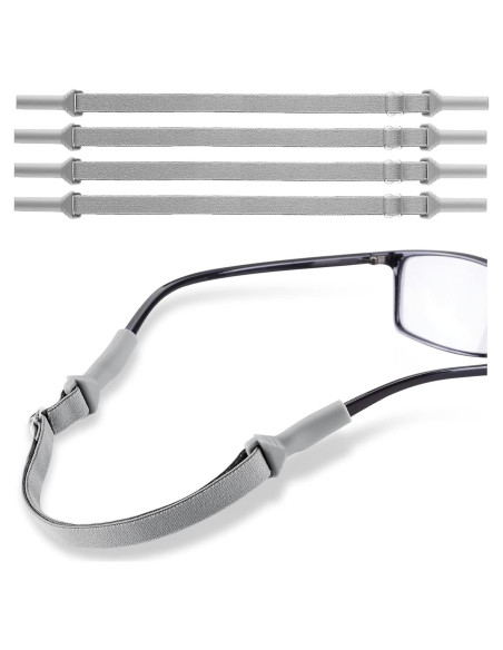 Correa Ajustable para Gafas LVVFit 4pcs Gris Nylon Silicona