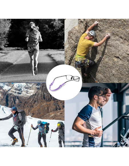 Correa Ajustable para Gafas LVVFit 4 Piezas Púrpura