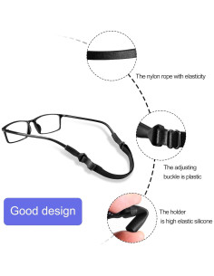 Correa Ajustable para Gafas LVVFit 2 Piezas Negro 2