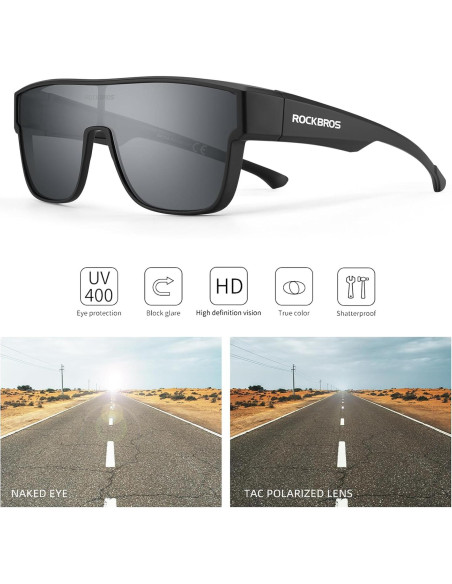 Gafas de Sol Polarizadas ROCKBROS UV400 Ajustables para Conducir