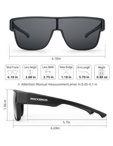 Gafas de Sol Polarizadas ROCKBROS UV400 Ajustables para Conducir