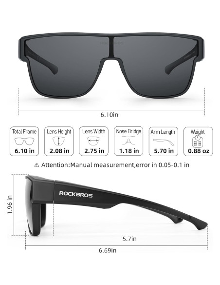 Gafas de Sol Polarizadas ROCKBROS UV400 Ajustables para Conducir
