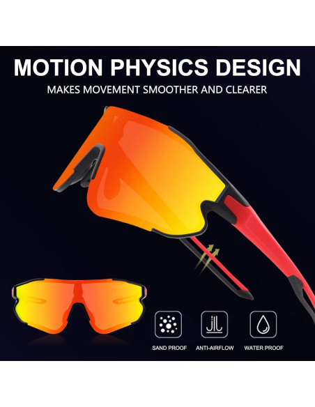 Gafas de sol deportivas OULAIQI 3 lentes intercambiables