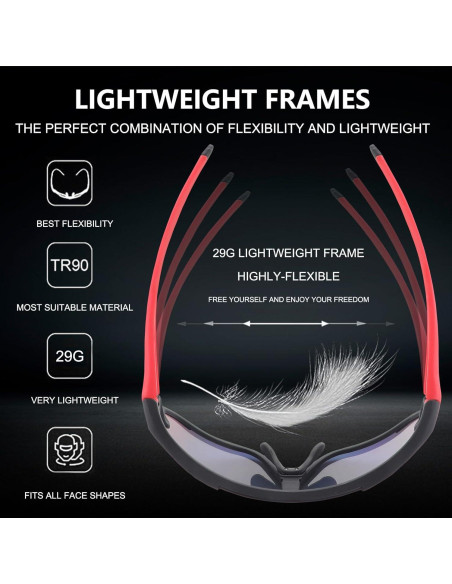 Gafas de sol deportivas OULAIQI 3 lentes intercambiables
