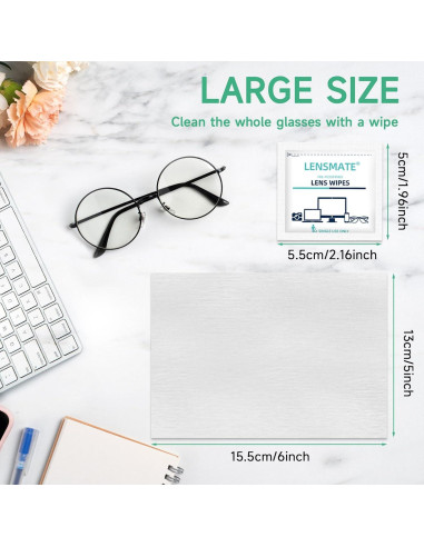 Toallitas de Limpieza Lensmate 120 Unidades Pre-humedecidas