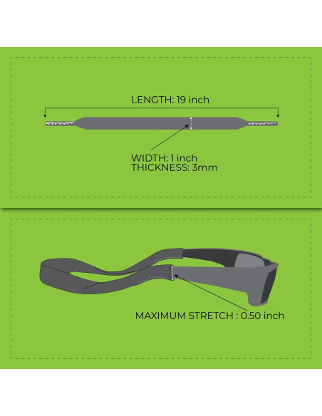 Correa Flotante de Gafas Neopreno - Ajustable 48 cm