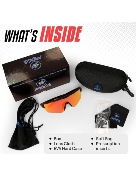 Gafas de sol deportivas PIXA UV400 polarizadas con estuche