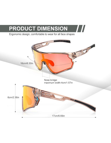 Gafas de Ciclismo TOP VISION EX-9400 Polarizadas UV400