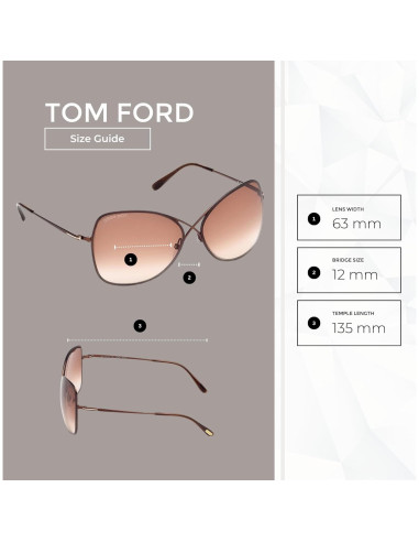 Gafas de sol Tom Ford FT0250 Colette para mujeres + Kit iWear