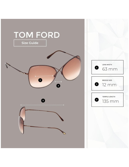 Gafas de sol Tom Ford FT0250 Colette para mujeres + Kit iWear