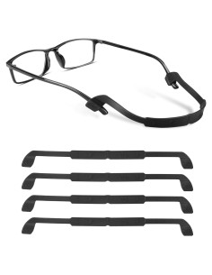 Correa para Gafas lvvfit Silicona Antideslizante 4pcs Negro